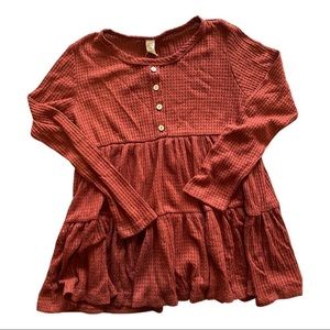 Paper Crane Waffle Button Down Top -NWT